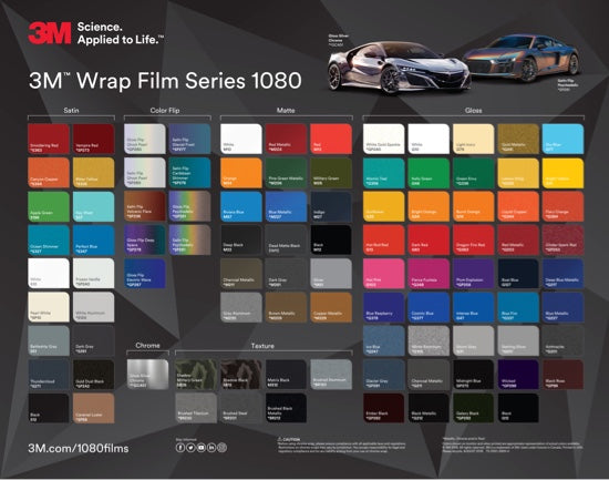 1080 Wrap Film Series Colours