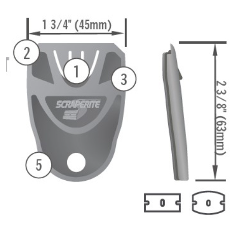 ScrapeRite Tradesman Dwarf Handle Plastic Blade Holder