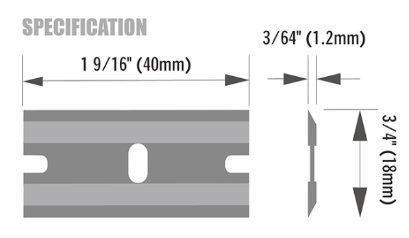 ScrapeRite General Purpose Orange Rectangular and Curvey Plastic Blades