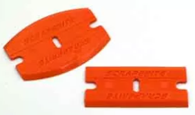 ScrapeRite General Purpose Orange Rectangular and Curvey Plastic Blades